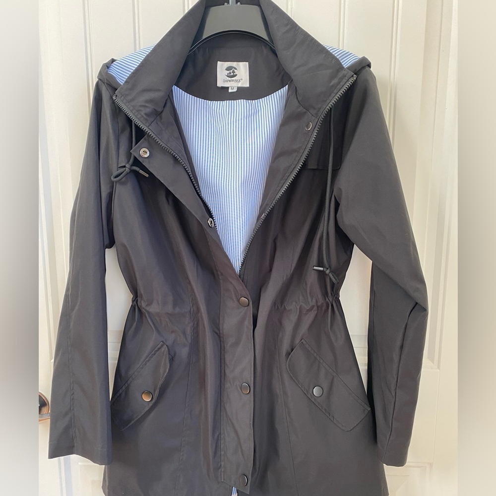Women's Navy Blue Rain Coat
